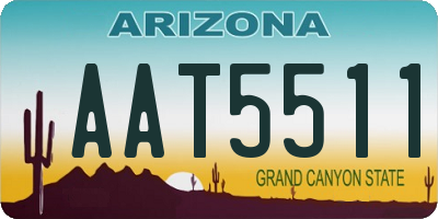 AZ license plate AAT5511