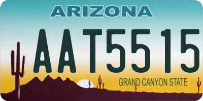 AZ license plate AAT5515