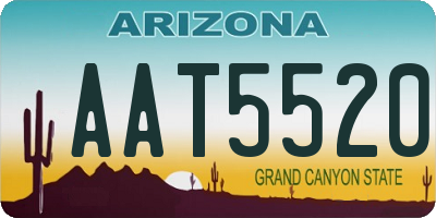 AZ license plate AAT5520