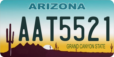 AZ license plate AAT5521