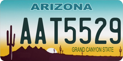 AZ license plate AAT5529