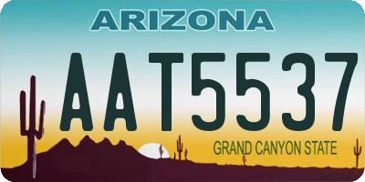 AZ license plate AAT5537