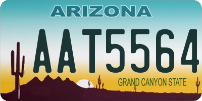 AZ license plate AAT5564