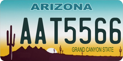 AZ license plate AAT5566