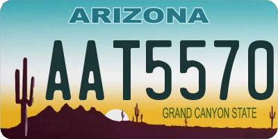 AZ license plate AAT5570