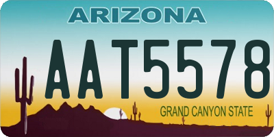 AZ license plate AAT5578