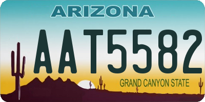 AZ license plate AAT5582