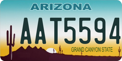 AZ license plate AAT5594