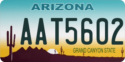 AZ license plate AAT5602