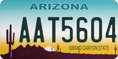 AZ license plate AAT5604