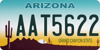 AZ license plate AAT5622