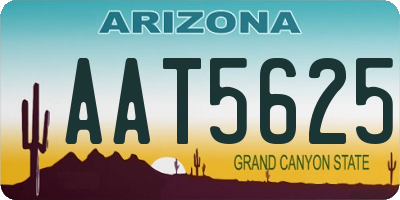 AZ license plate AAT5625