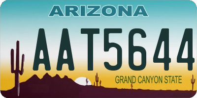 AZ license plate AAT5644