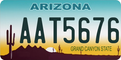 AZ license plate AAT5676