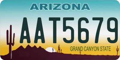AZ license plate AAT5679