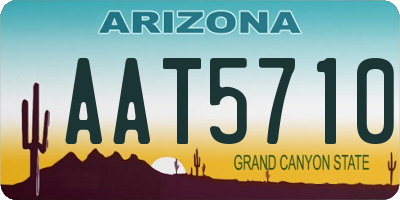 AZ license plate AAT5710