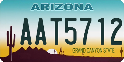 AZ license plate AAT5712
