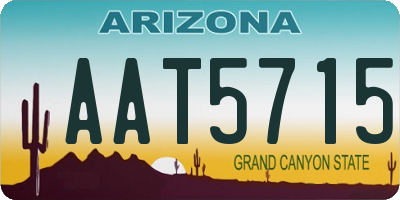 AZ license plate AAT5715