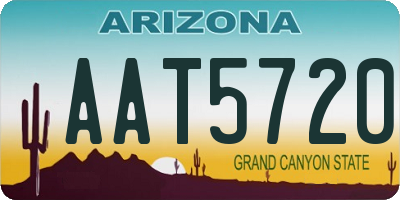 AZ license plate AAT5720