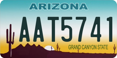AZ license plate AAT5741