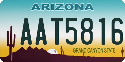 AZ license plate AAT5816