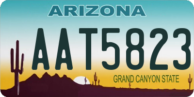 AZ license plate AAT5823