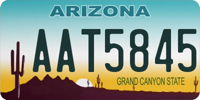 AZ license plate AAT5845