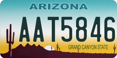 AZ license plate AAT5846