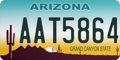AZ license plate AAT5864