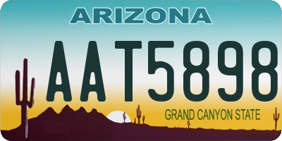 AZ license plate AAT5898