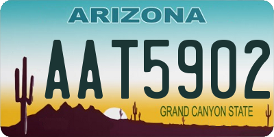 AZ license plate AAT5902