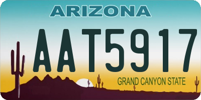 AZ license plate AAT5917