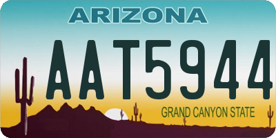 AZ license plate AAT5944