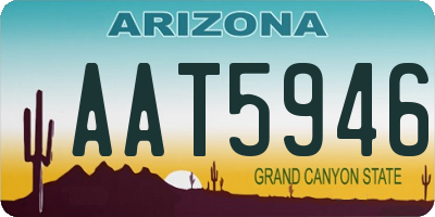AZ license plate AAT5946