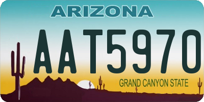 AZ license plate AAT5970
