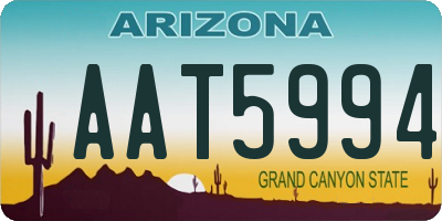 AZ license plate AAT5994