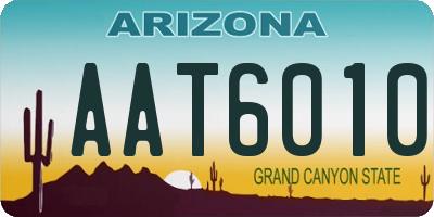 AZ license plate AAT6010