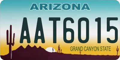 AZ license plate AAT6015