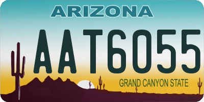 AZ license plate AAT6055