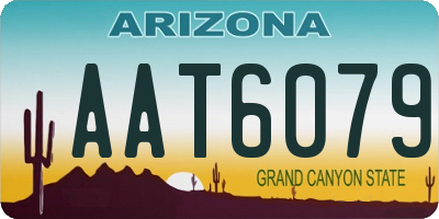 AZ license plate AAT6079