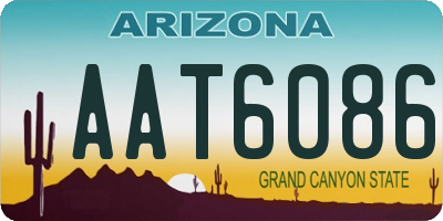 AZ license plate AAT6086
