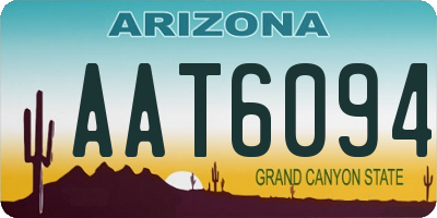 AZ license plate AAT6094