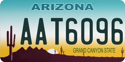 AZ license plate AAT6096