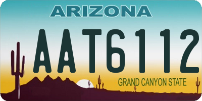 AZ license plate AAT6112