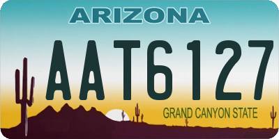 AZ license plate AAT6127