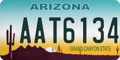 AZ license plate AAT6134