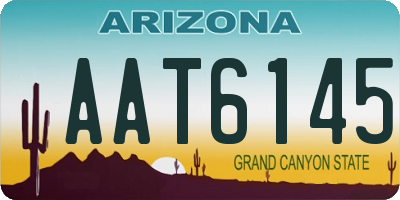 AZ license plate AAT6145