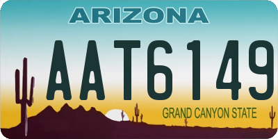AZ license plate AAT6149
