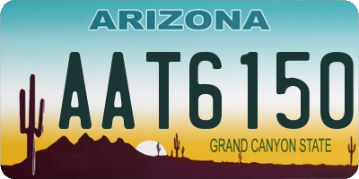 AZ license plate AAT6150