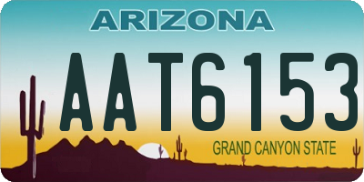 AZ license plate AAT6153